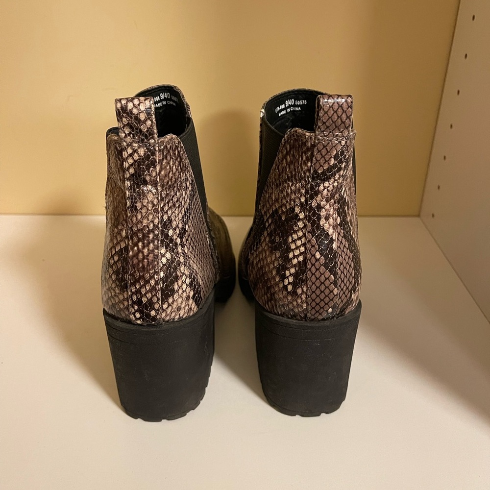 Snakeskin Ankle Booties 9 - Picture 5 of 12